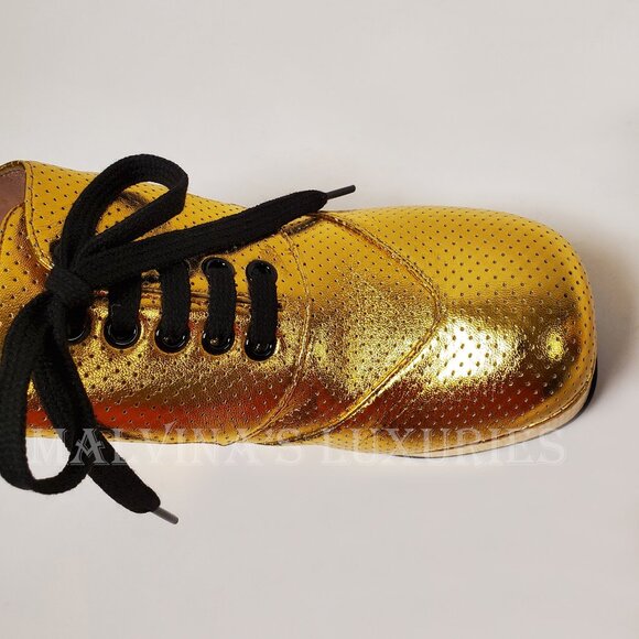 GUCCI SHOES OTIS GOLD LEATHER PLATFORM LACE UP PUMPS sz 39.5 9.5 US - Picture 8 of 15